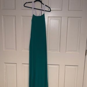 Green long dress